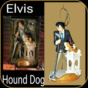 Elvis Presley-Hound Dog Collectible, Trevos Ornament-NIB-